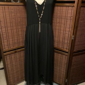 See You Monday Black Dress (w/added Necklace!)